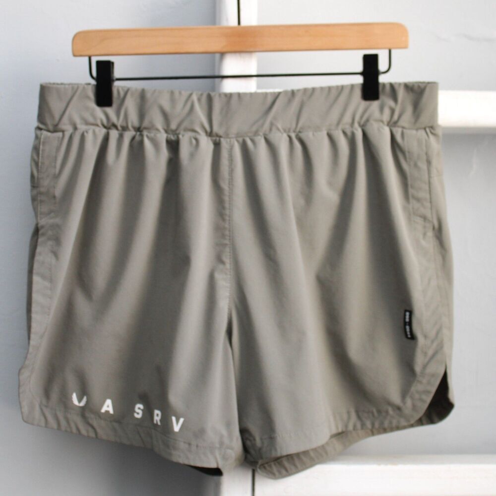 ASRV Men's Ripstop 5” Liner High Split Liner Short Faded Olive Green Size Large